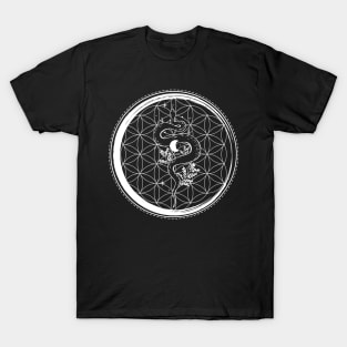 The Snake in The Flower of Life T-Shirt